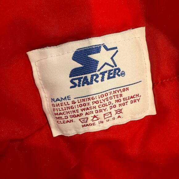 Starter Diamond Collection Cleveland Indians Jacket Men’s L Navy Red 90s USA - Picture 10 of 11